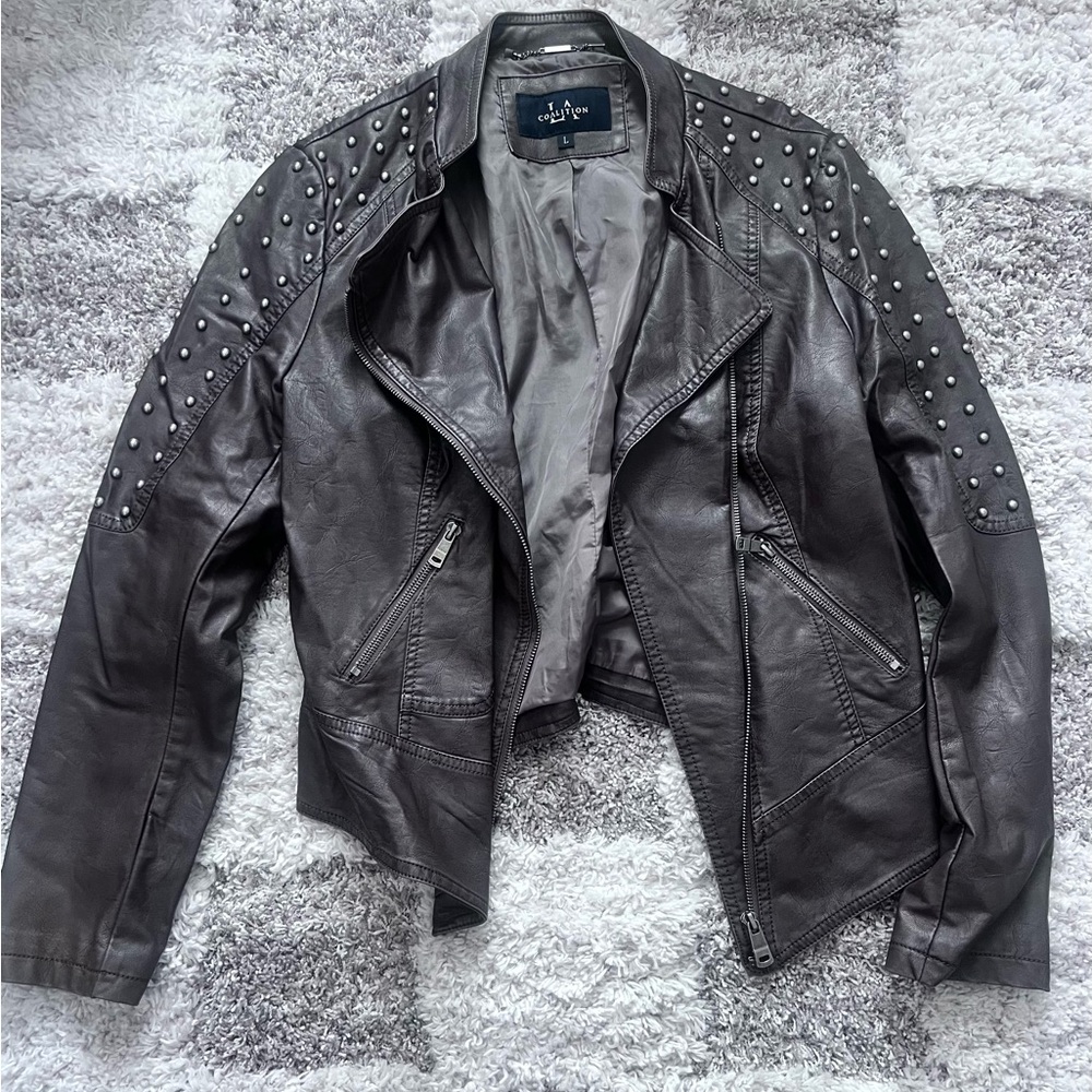 Vici Leather Studded Jacket